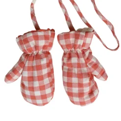 Moufles enfant vichy - La petite poule rousse