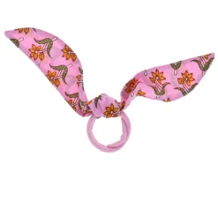 Nœud élastique cheveux lilas Block print - Delhi d'antan
