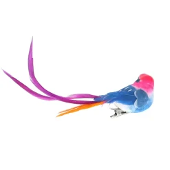 Oiseau à clipser bleu et violet