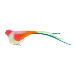 Oiseau à clipser corail multicolore