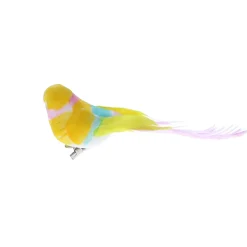 Oiseau à clipser jaune et rose