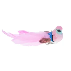 Oiseau à clipser rose et bleu