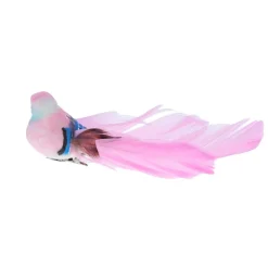 Oiseau à clipser rose et bleu