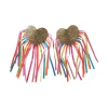 Paire d'épaulettes à clipser cœur à franges multicolores