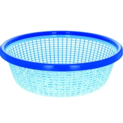 Panier bleu motif floral