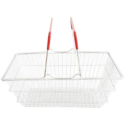 Panier de course en métal rouge