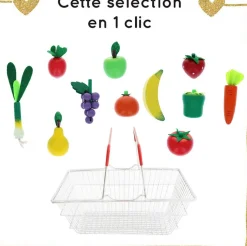 Panier de fruits et légumes en bois