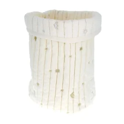 Panier de rangement matelassé écru - Mer Egée