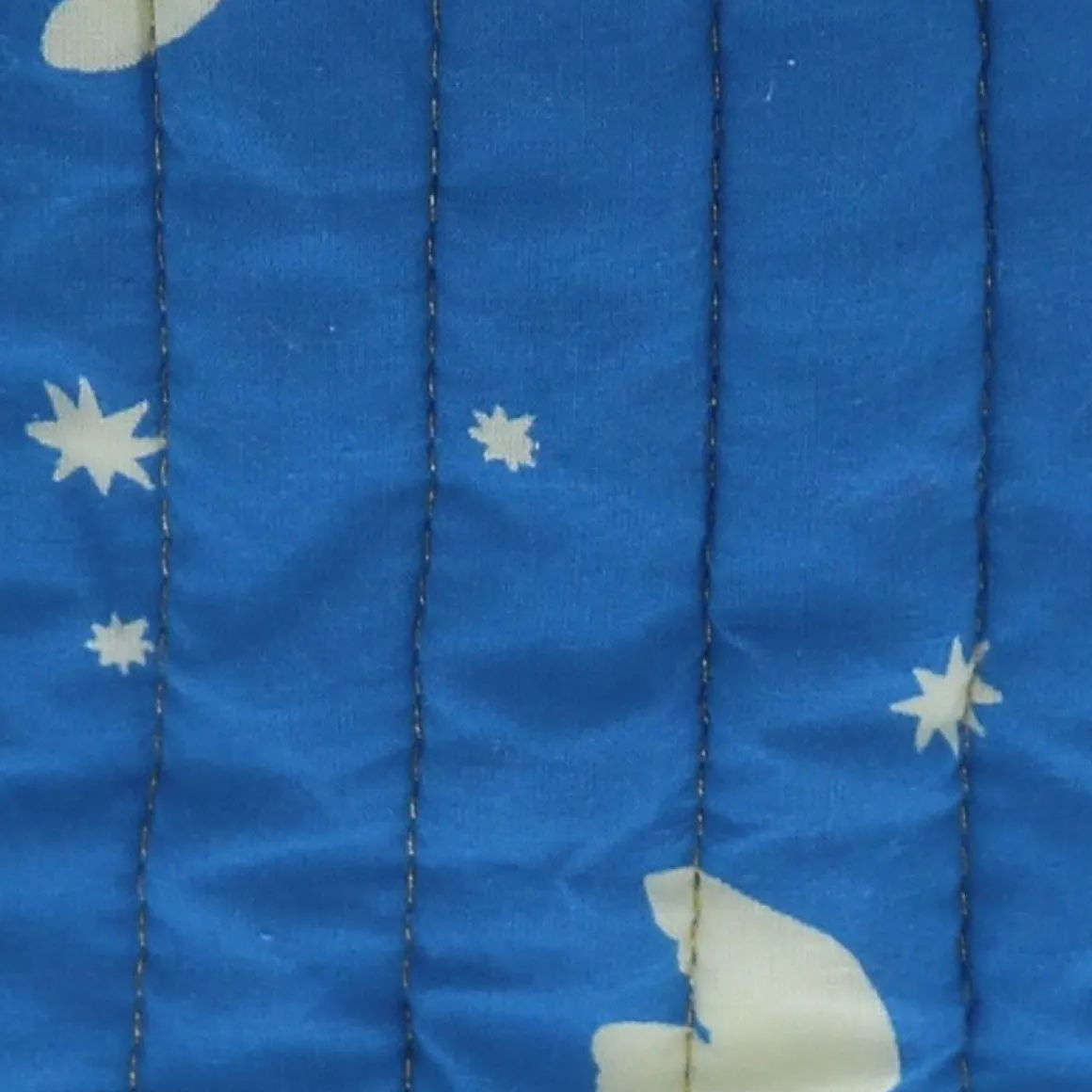 Panier de rangement matelassé oiseaux bleu - Mer Egée