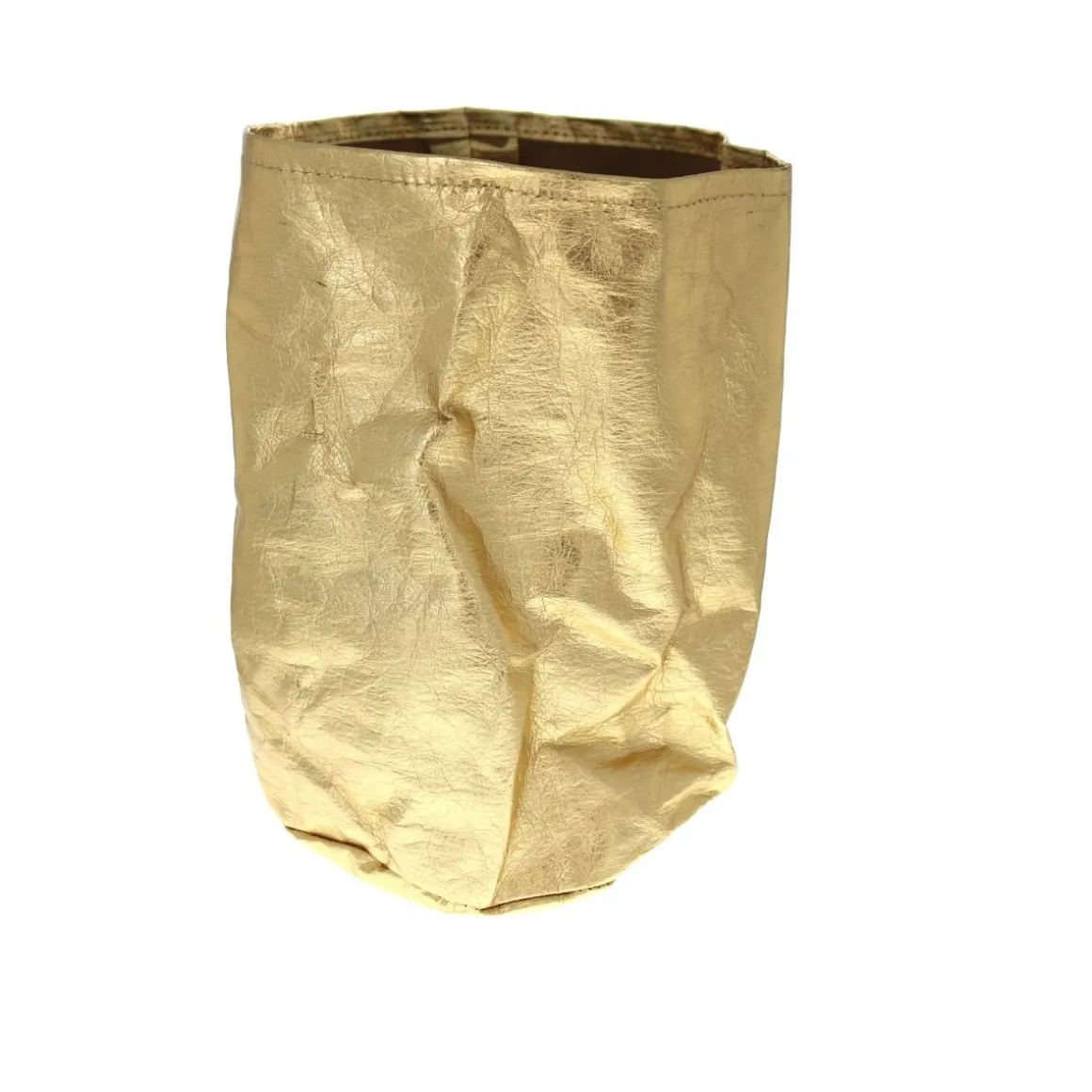 Panier en papier lavable doré 19cm