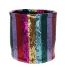 Panier rond à sequins multicolores