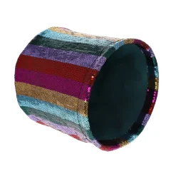 Panier rond à sequins multicolores