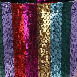 Panier rond à sequins multicolores