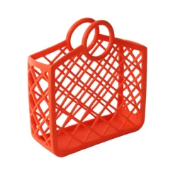 Panier rétro en silicone corail