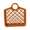 Panier rétro en silicone camel