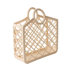 Panier rétro en silicone écru