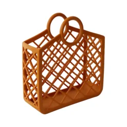 Panier rétro en silicone camel