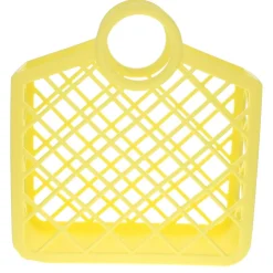 Panier rétro en silicone jaune