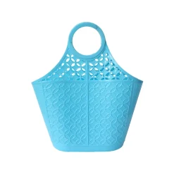 Panier shopping en plastique bleu
