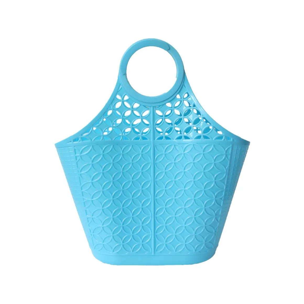 Panier shopping en plastique bleu