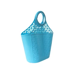Panier shopping en plastique bleu