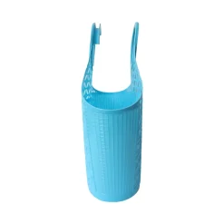 Panier shopping en plastique bleu