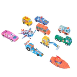 Paper toys 3D Vroom - Véhicules pop-up à construire