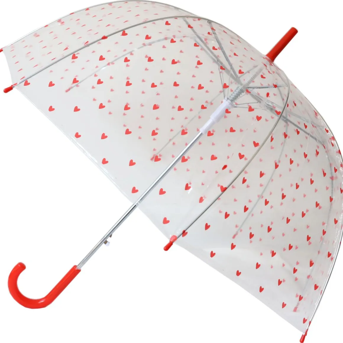 Parapluie adulte coeurs rouges