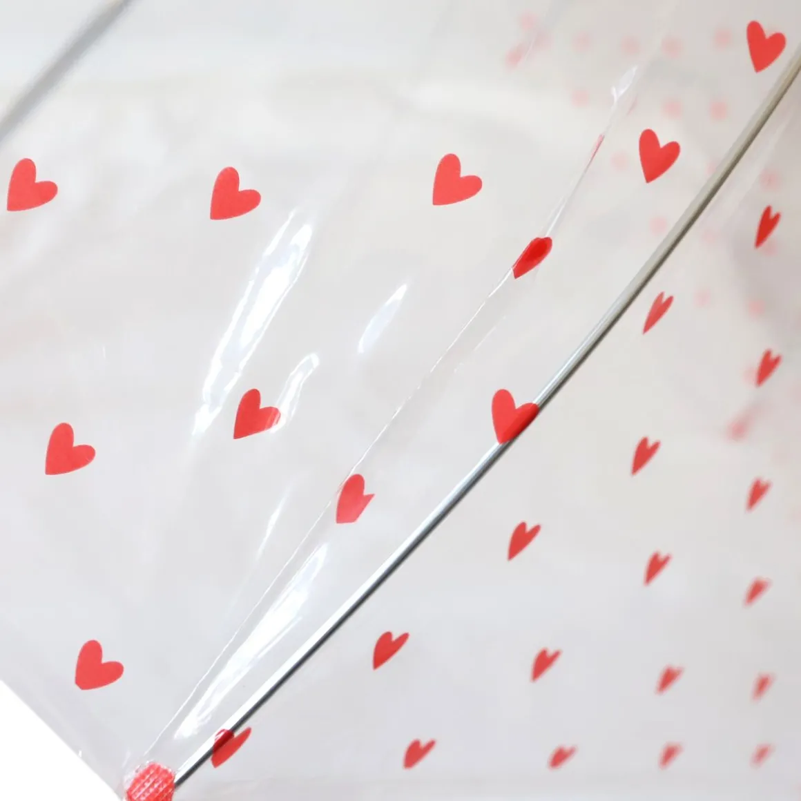 Parapluie adulte coeurs rouges