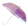 Parapluie adulte transparent à reflets irisés