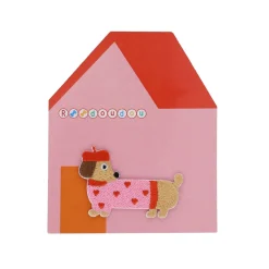 Patch thermocollant chien teckel rose