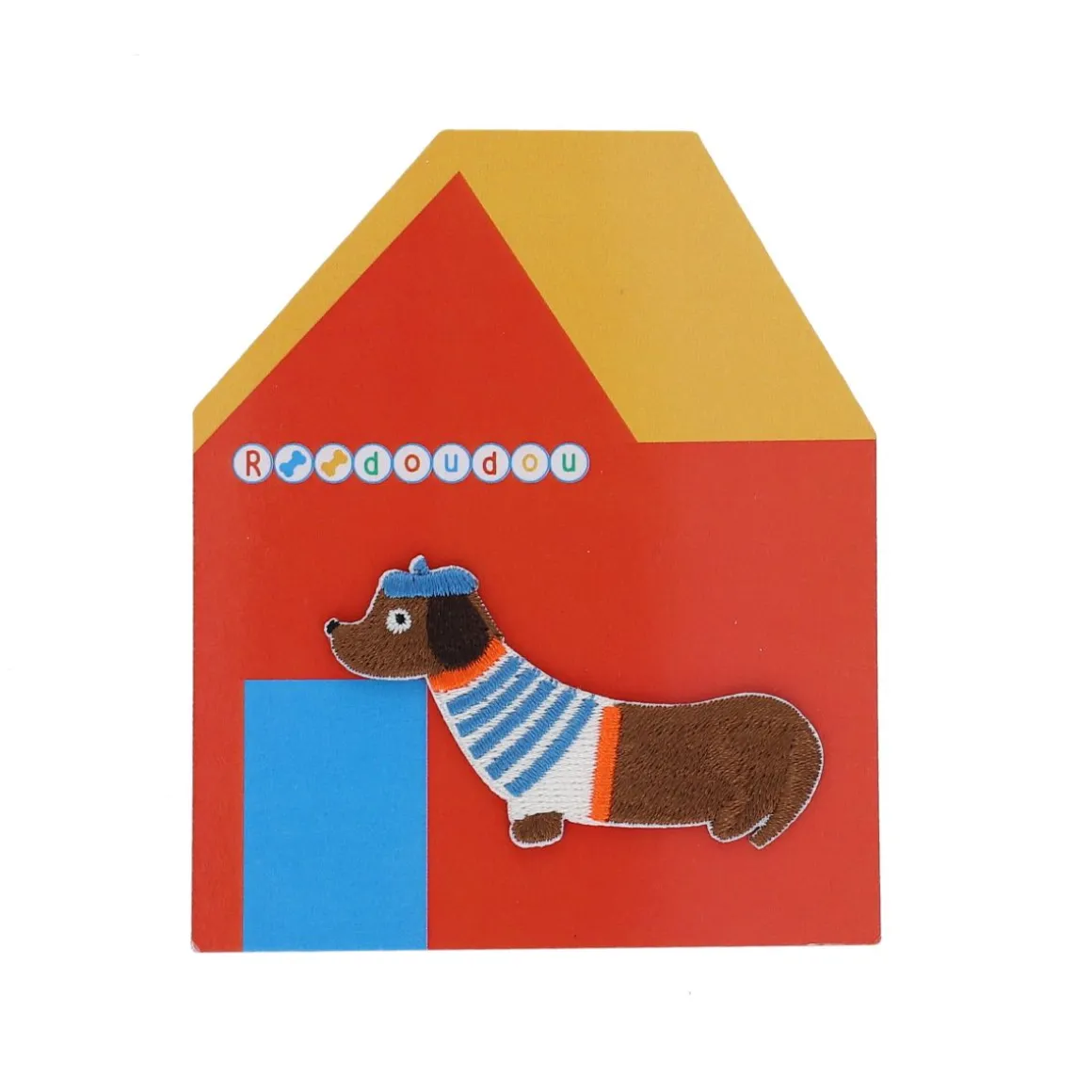 Patch thermocollant chien teckel marinière