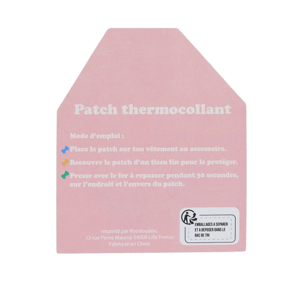 Patch thermocollant chien teckel rose