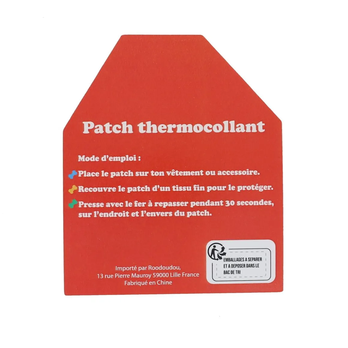 Patch thermocollant chien teckel marinière