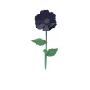 Patère en métal  fleur violet aubergine