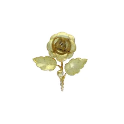 Patère fleur dorée irisée