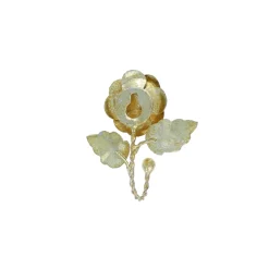 Patère fleur dorée irisée