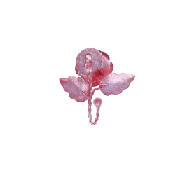 Patère fleur rose irisé
