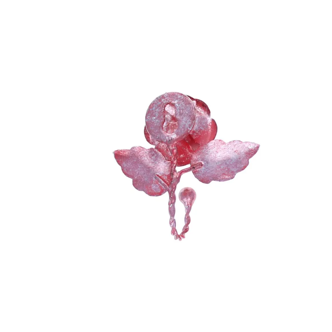 Patère fleur rose irisé