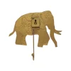Patère éléphant en laiton