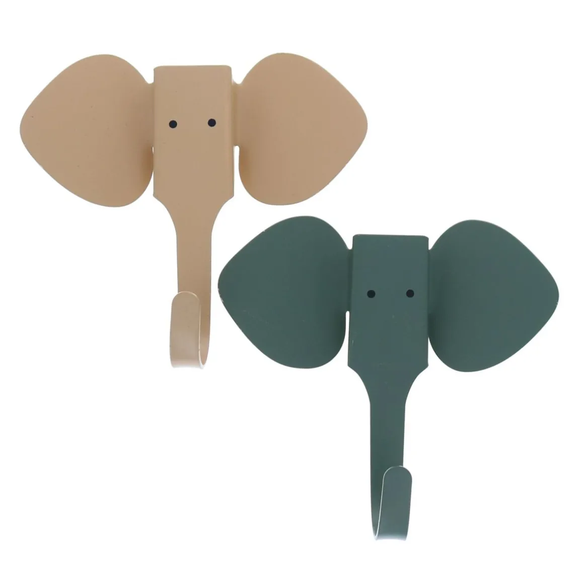 Patère éléphant kaki