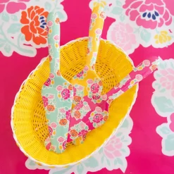 Pelle à tarte fleurs vertes Datcha