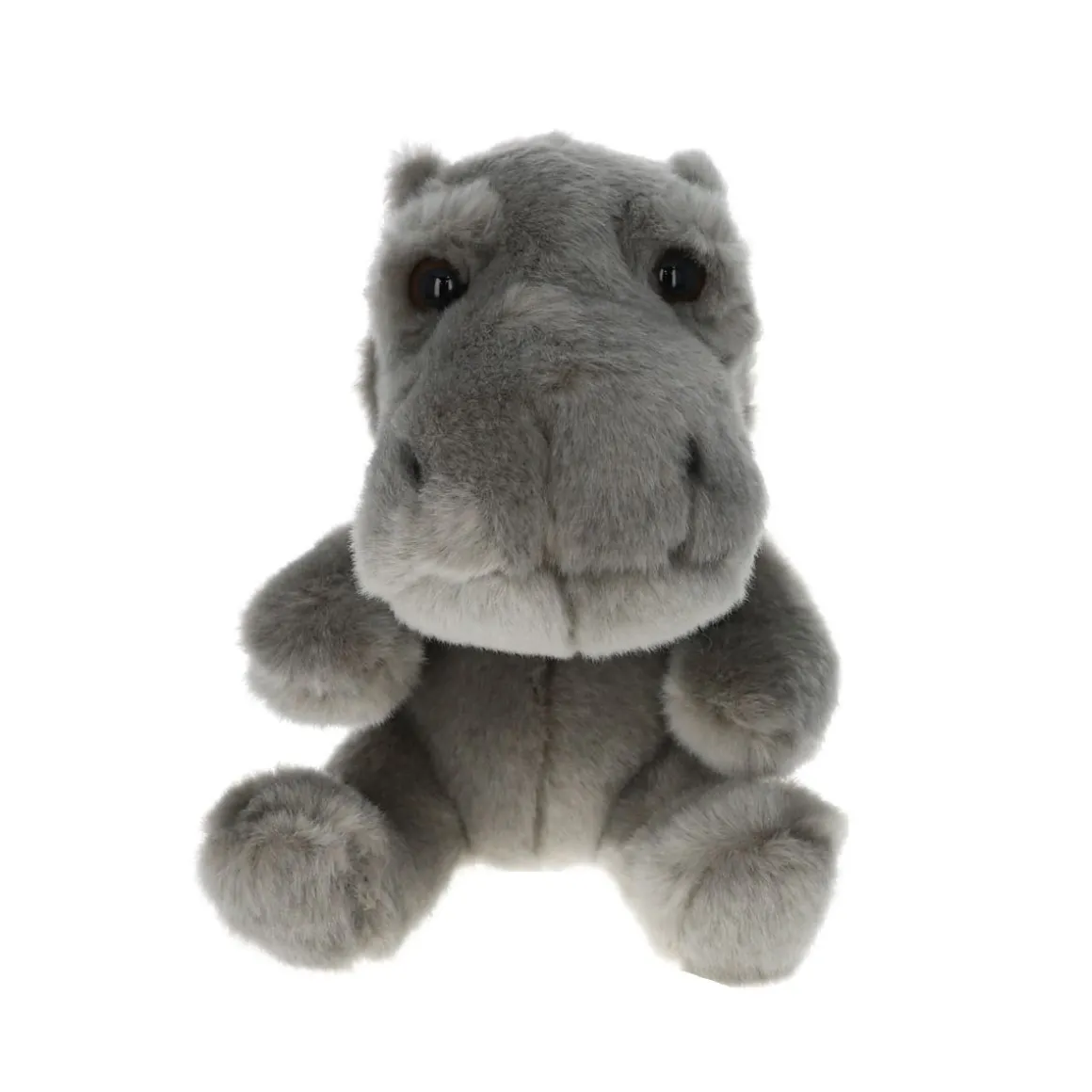 Peluche hippopotame gris