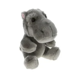 Peluche hippopotame gris