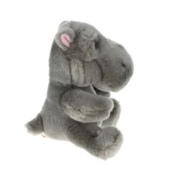 Peluche hippopotame gris