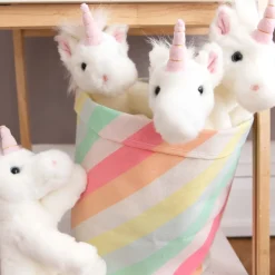 Peluche licorne rose