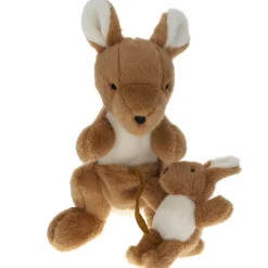 Peluche maman kangourou et son bébé
