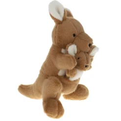 Peluche maman kangourou et son bébé