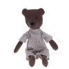 Peluche ours Marceau en combinaison vichy