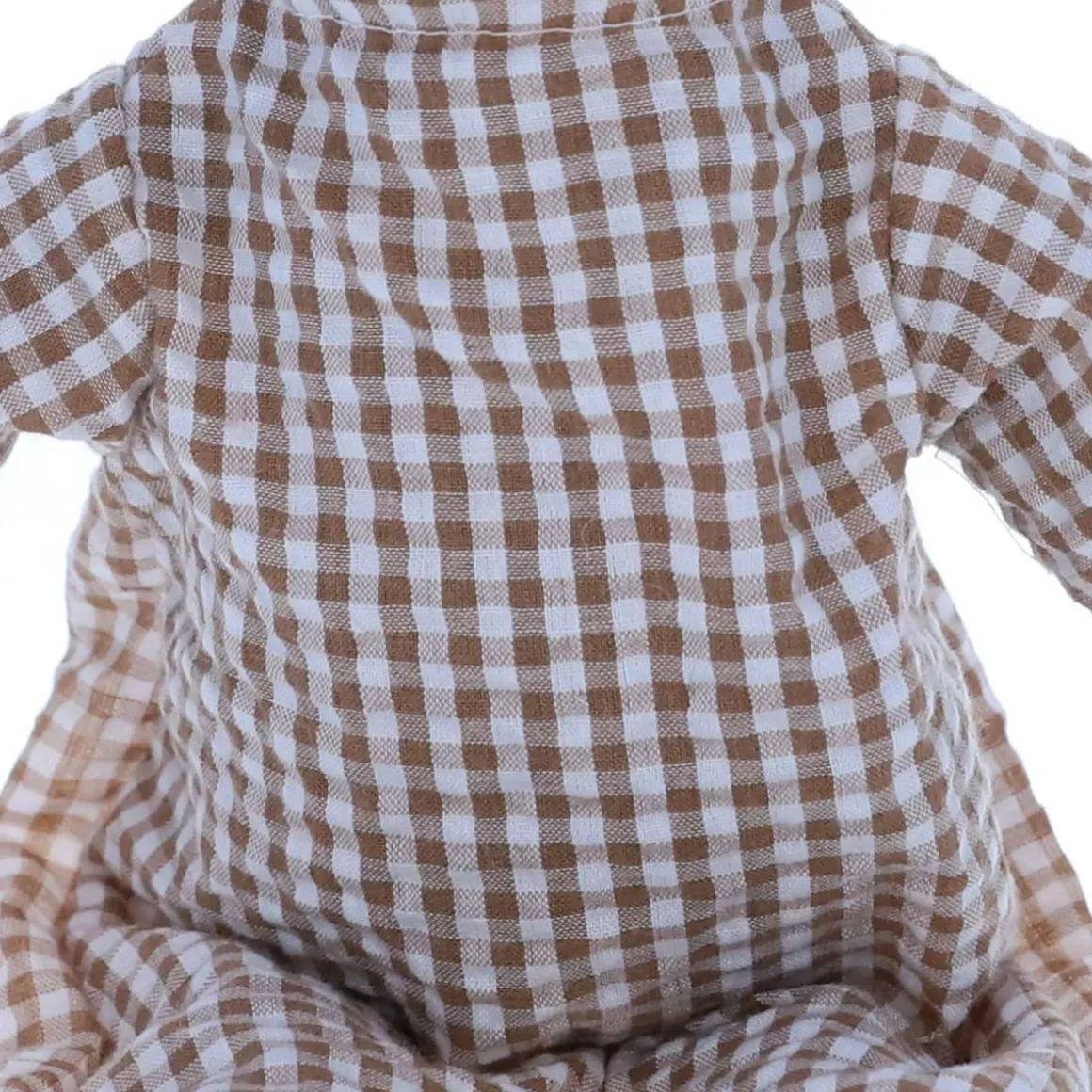 Peluche ours Marceau en combinaison vichy